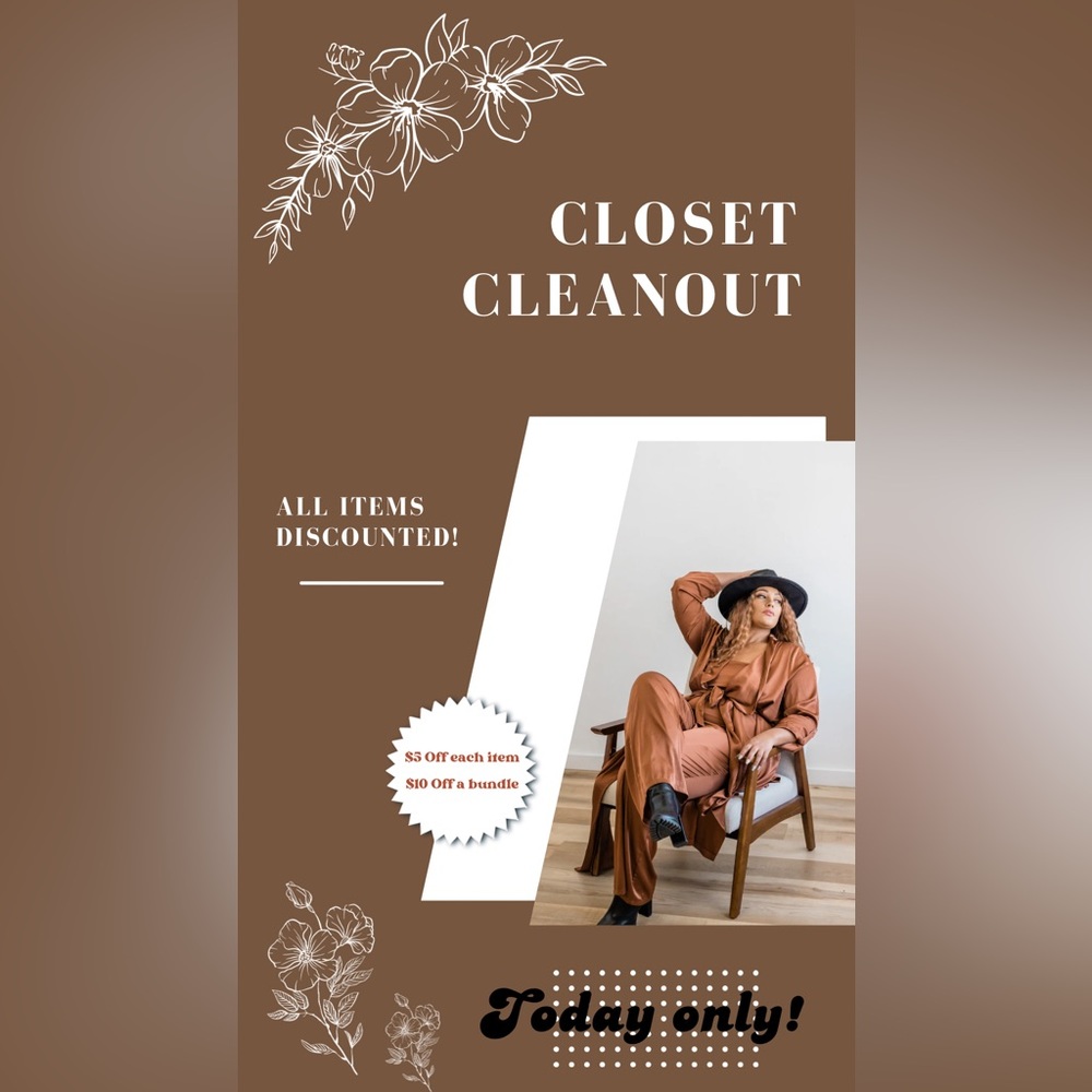 CLOSET CLEANOUT! Today only!